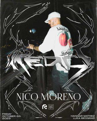 Nico Moreno će nastupiti na REACT Festivalu 06. oktobra 2023. godine u Hangaru Luke Beograd.