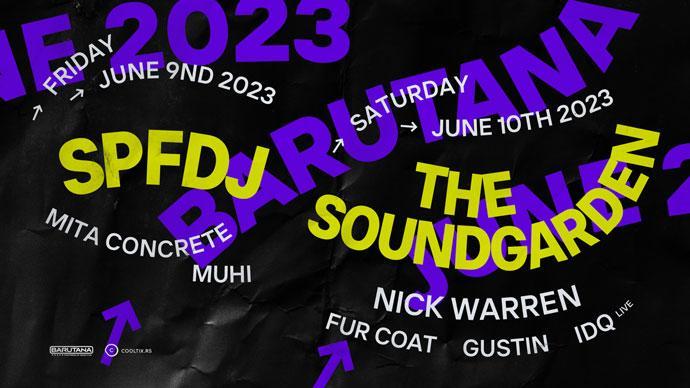 SPFDJ i Nick Warren u klubu Barutana 09. i 10. juna 2023. godine.