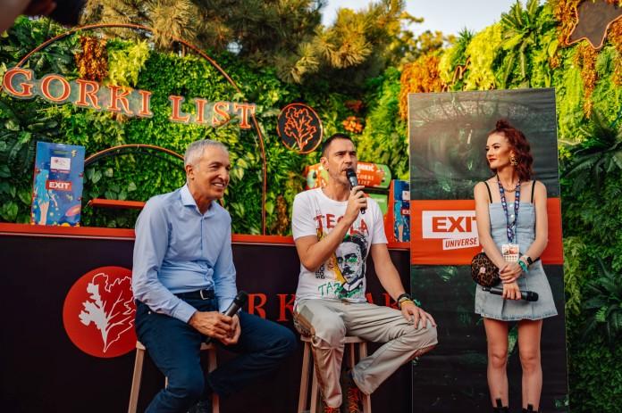 EXIT 2023 Vojin Đorđević i Dušan Kovačević Vojin Đorđević i Dušan Kovačević na dodeli Beyond the Universe nagrade tokom EXIT festivala 2023.