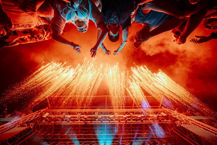 EXIT festival 2023, ljudi i vatromet.