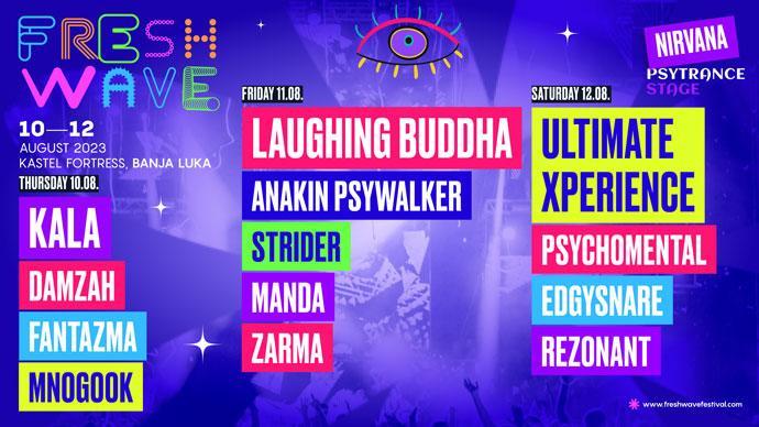 FreshWave festival 2023 Nirvana stage Line Up.
