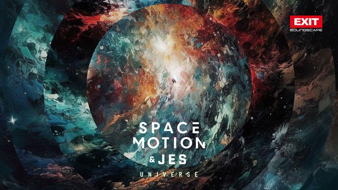 Cover Space Motion & JES - Universe izdanja za EXIT Soundscape izdavačku kuću.