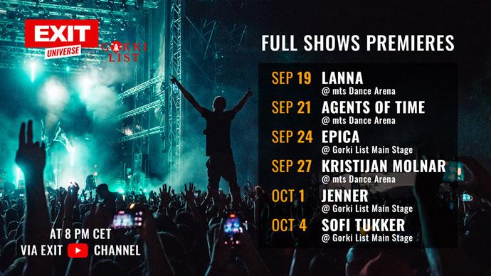 EXIT festival 2023 YouTube premijere.