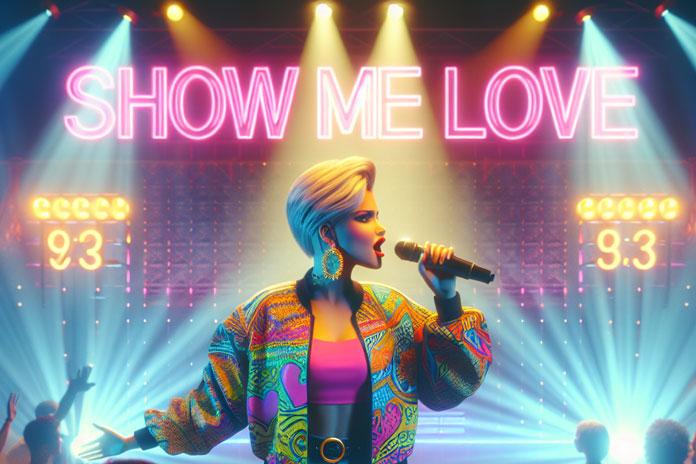 Robin-S-Show-Me-Love Robin S. izvodi pesmu „Show Me Love” (animirano).