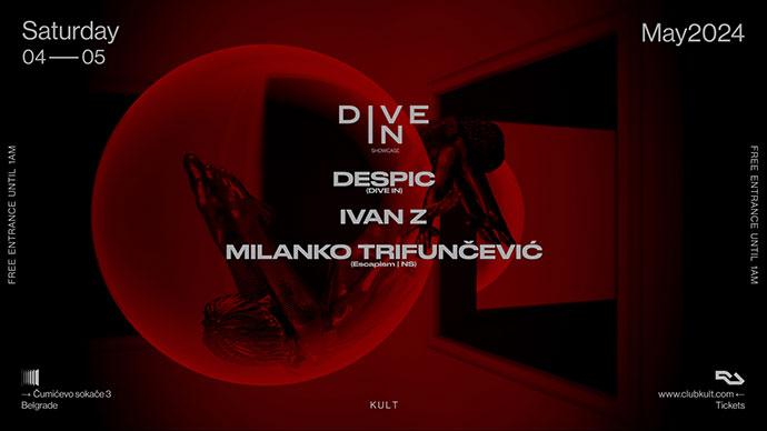 DIVE IN žurka će se održati u Clubu Kult 04. maja 2024. godine.