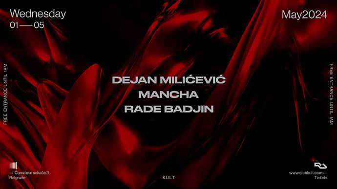 Kult:R žurka u klubu Kult će 01. maja 2024. godine ugostiti Dejana Milićevića, Manchu i Radeta Badjina.