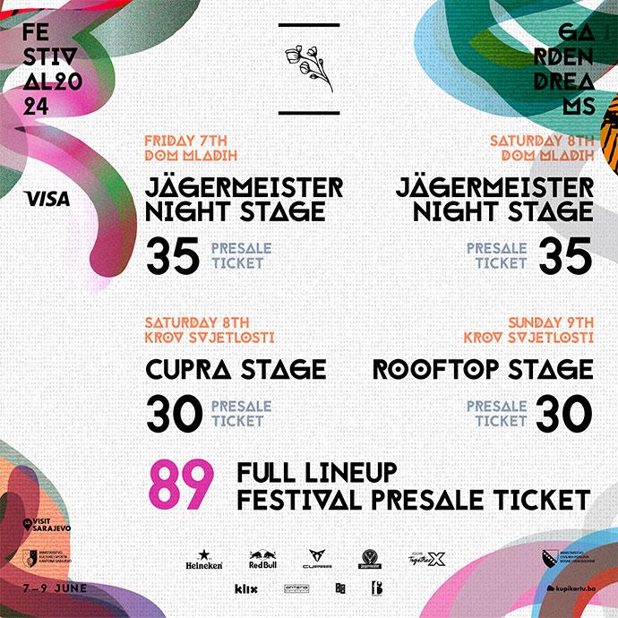 Garden of Dreams 2024 karte pretprodaja cena.