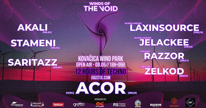 The Void Open Air žurka i spisak izvođača koji će nastupiti 08. juna 2024. godine u Kovačici.