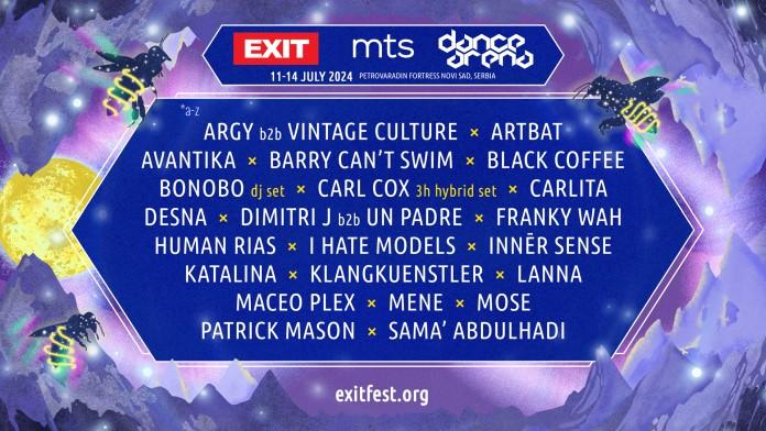 Dance Arena Lineup 2024 full exit