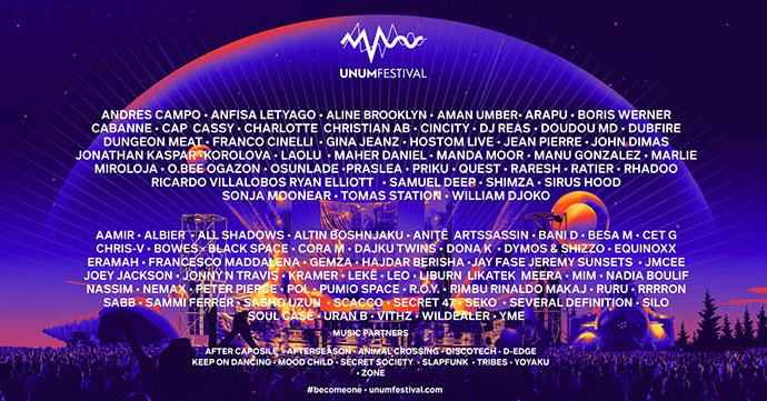 UNUM festival 2024 Line Up sa svim izvođačima.