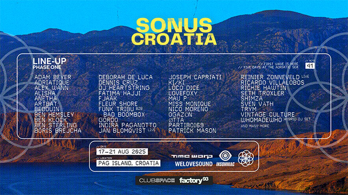 Sonus Croatia 2025 Line Up.