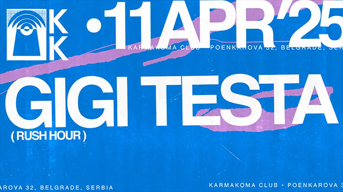 DJ Gigi Testa u klubu Karmakoma 11. aprila 2025. godine.