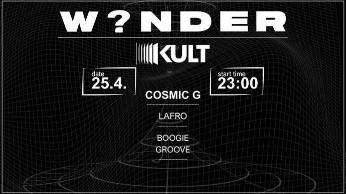 Wonder događaj u Clubu Kult, 25. aprila 2025. godine.