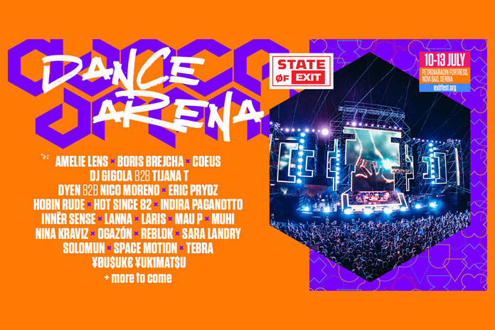EXIT Dance Arena 2025 kompletan Line Up.