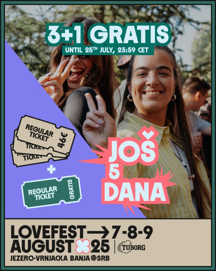Još 5 dana - 3+1 akcija Lovefest