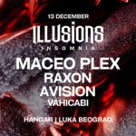 Illusions Insomnia u Hangaru 13. decembra 2025. godine gde će nastupiti Maceo Plex.