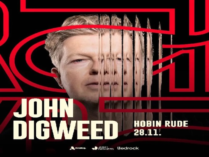 John Digweed Hobin Rude 28. novembar Klub Kran Beograd 2025