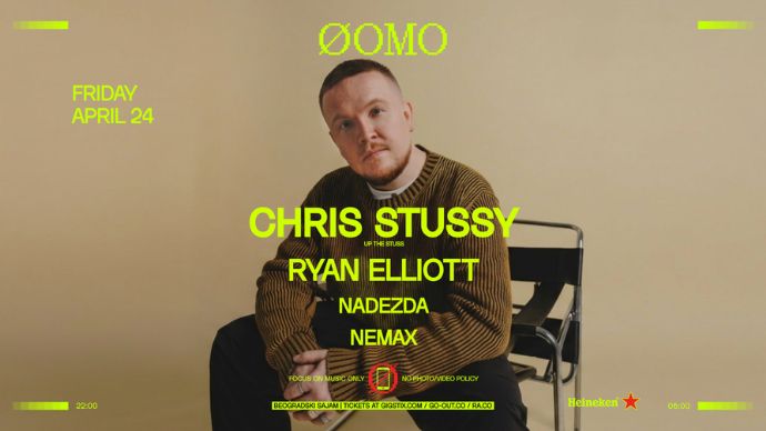 Chris Stussy će nastupiti na Fomo događaju na Beogradskom sajmu 24. aprila 2026. godine.