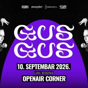 GusGus će nastupiti u OpenAir Corneru u Beogradu 10. septembra 2026. godine.