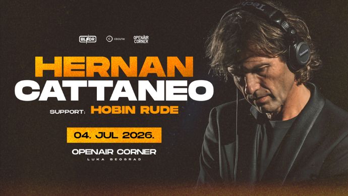 Hernan Cattaneo će nastupiti u OpenAir Corneru u Beogradu 04. jula 2026. godine.