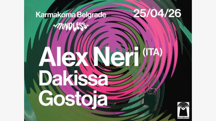 Mindless uz gosta Alex Neri ponovo u klubu Karmakoma 25. aprila 2026. godine.