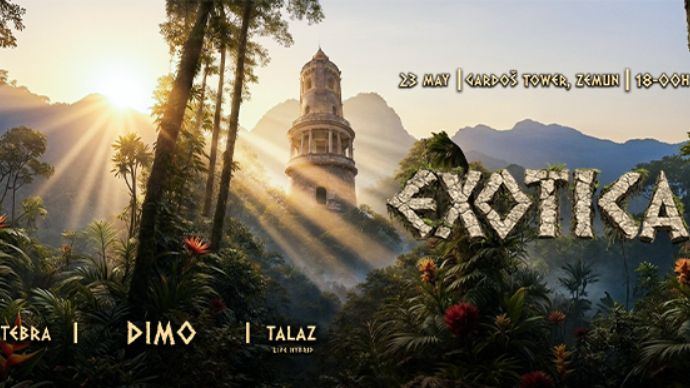 Exotica Event gde će nastupiti Dimo na Gardoš kuli 23. maja 2026. godine.