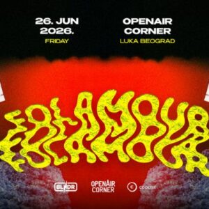 DJ i producent Folamour će nastupiti u OpenAir Corneru 26. juna 2026. godine.