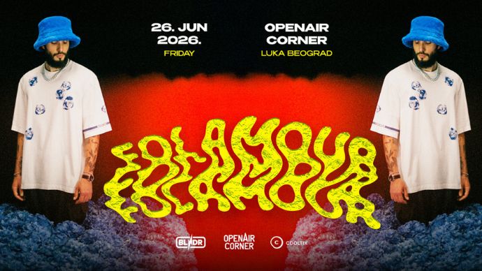 DJ i producent Folamour će nastupiti u OpenAir Corneru 26. juna 2026. godine.
